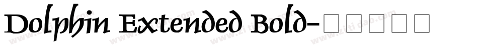 Dolphin Extended Bold字体转换